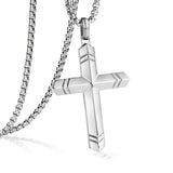 14K Gold Plated Cross Necklace for Men with Adjustable Chain Jewelry Gift for Him