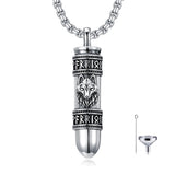 Sterling Silver Bullet Butterfly Rose Dragon Eagle Jesus Urn Necklace for Ashes