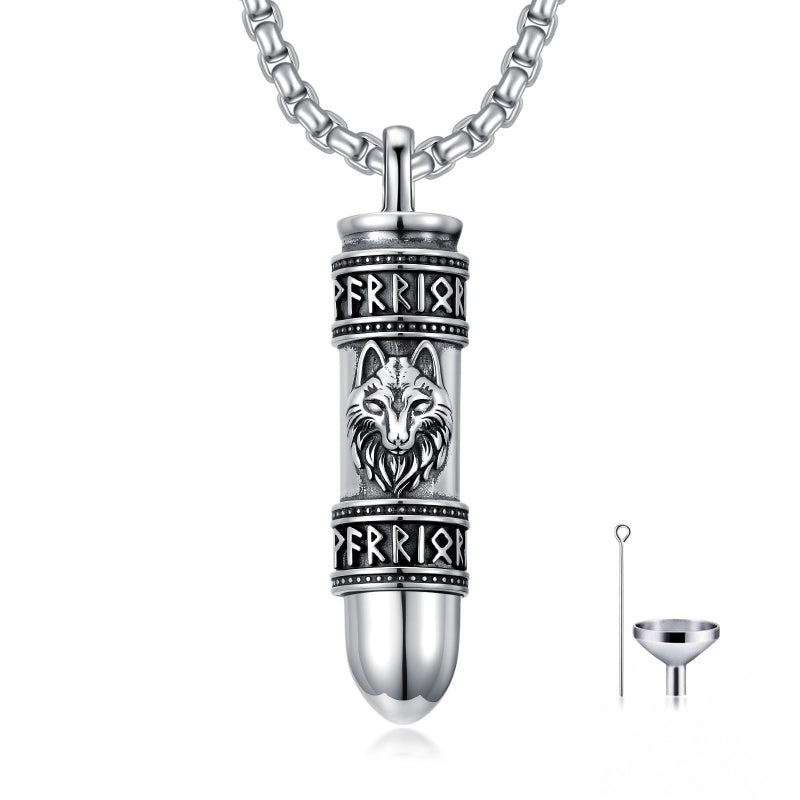 Sterling Silver Bullet Butterfly Rose Dragon Eagle Jesus Urn Necklace for Ashes