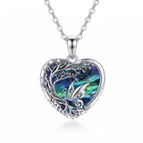 Sterling Silver Tree of Life Heart Shaped Horse Cat Dragonfly Butterfly Hummingbird Pendant Necklace