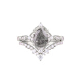 Sterling Silver 10K 14K 18K Gold Pear Shaped Gemstone Engagement Ring
