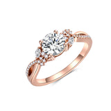 Sterling Silver 10K 14K 18K Gold Personalized Engraved 1 Carat  Moissanite Engagement Ring