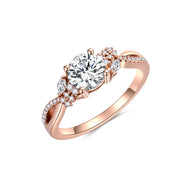 Sterling Silver 10K 14K 18K Gold Personalized Engraved 1 Carat  Moissanite Engagement Ring