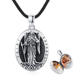 Silver Patron Saint Amulet Necklace St Raphael Jewelry Gift For Men Women