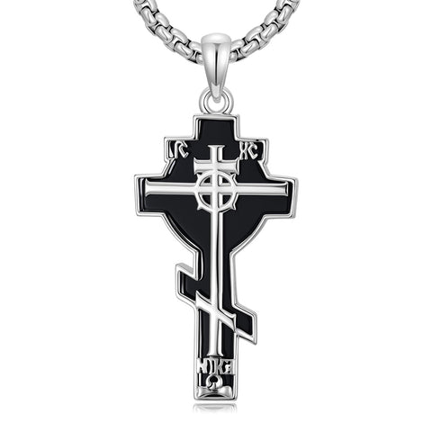 Sterling Silver Cross Christian Pendant Necklace