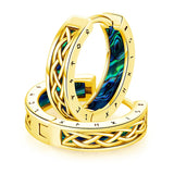 14K Gold Plated  Viking Hoop Earrings