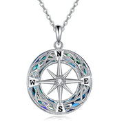 Compass Necklace Sterling Silver Celtic Knot Necklace Graduation Friendship Talisman Travel Necklace Inspirational Graduation Gift Jewelry Gifts