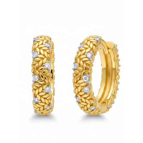 14K Gold Plated Hoop Earrings Jewelry Gift for Birthday Anniversary Mother's Day