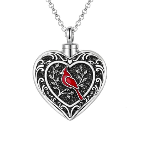 Sterling Silver Cross Hummingbird Cardinal  Rose Sunflower Urn  Necklace for Ashes Cremation Jewelry