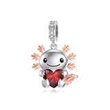 Sterling Silver Birthstone Axolotl  Bead Charm for Axolotl Lovers
