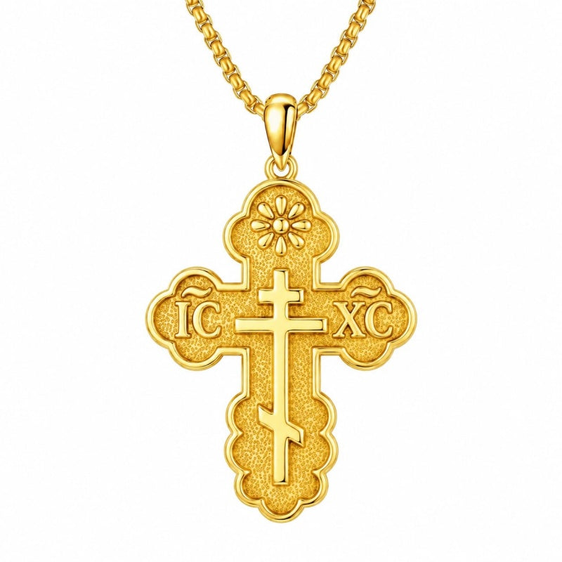 14K Gold Plated Cross Pendant Necklace  Religious Faith Jewelry Gifts for Christmas
