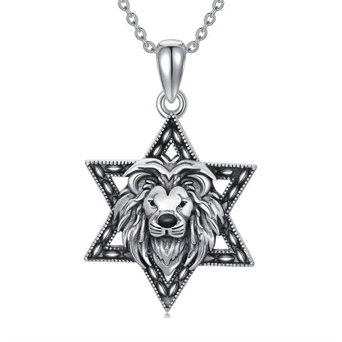 Sterling Silver Amulet Medal Viking Tree of Life Athena Lion Star of David Nefertiti Odin Raphael Pendant Necklace