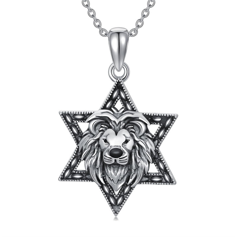 Sterling Silver Amulet Medal Viking Tree of Life Athena Lion Star of David Nefertiti Odin Raphael Pendant Necklace