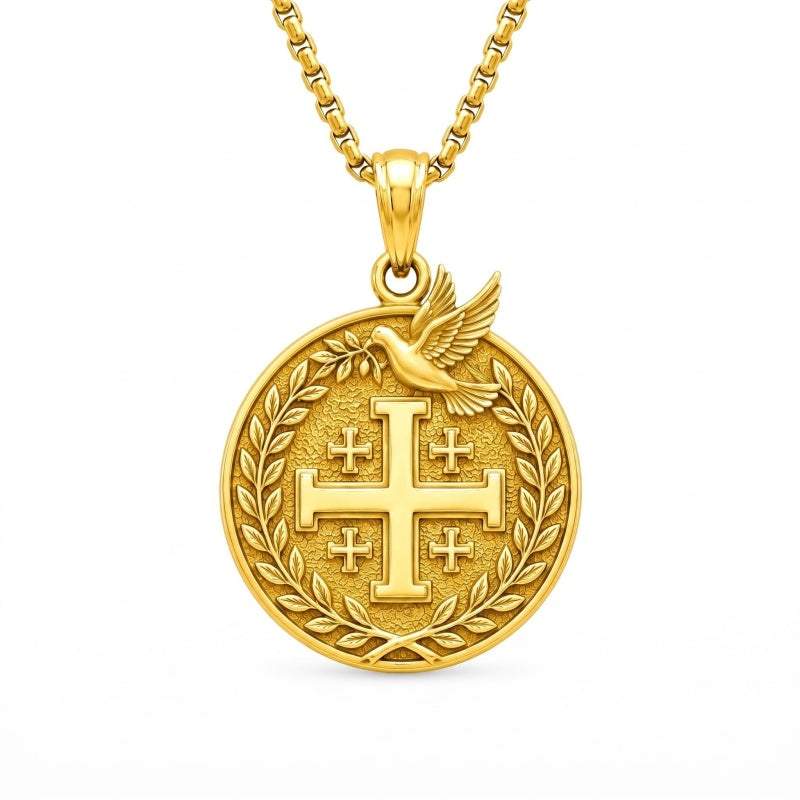 14K Gold Plated Cross Pendant Necklace  Religious Faith Jewelry Gifts for Christmas