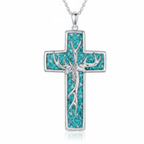 Sterling Silver Cross Pendant Necklace for Women Southwestern Cross Jewelry Gifts