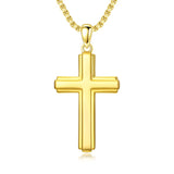 Cross Pendant Necklace  14K Gold Plated Christian Faith Jewelry