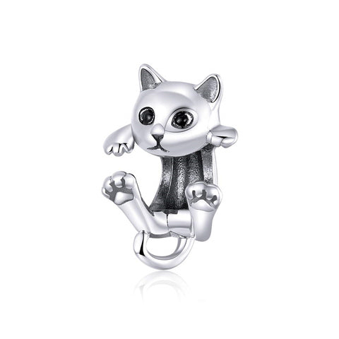 Butterfly Cat Charm for Bracelet Cute Animal Collection Bead & Charm for Women Girls 925 Sterling Silver Pendant & Dangle Charm Jewelry