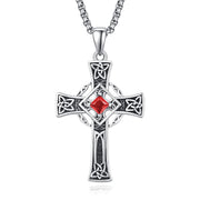 925 Sterling Silver Cross Necklace for MenAmulet Necklace Protection Jewelry Religious Gifts with 2.5mm 22"+2" Rolo Chain