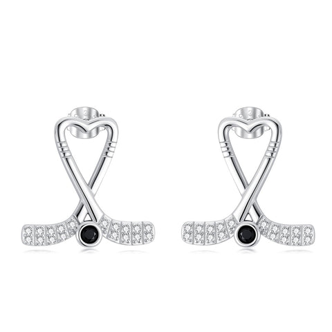 Sterling SilverHockeyBasketball Softball Football Volleyball Pickleball Soccer Baseball Tennis Stud Sport Earrings