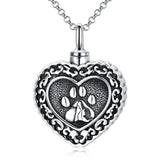 Pet Urn Necklace 925 Sterling Silver Girl with Animal Pendant Necklace Jewelry Gifts