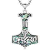 Sterling Silver Peace Sign Coexist Peace Symbol Pirate Tree of Life Thor's Hammer Wolf Raven Viking Series Necklace
