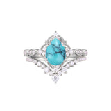 Sterling Silver 10K 14K 18K Gold Pear Shaped Gemstone Engagement Ring