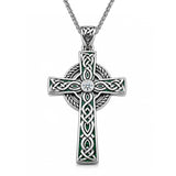 14K Gold Plated Celtic Vikin Cross Pendant Necklace Irish Jewelry Religious Protective Gift