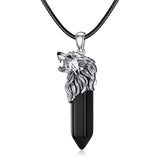 Sterling Silver Viking Dragon Eagle Wolf Animal Pendant Necklace for Men