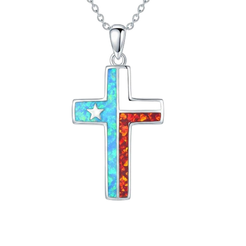 Sterling Silver Cross Pendant Necklace for Women Southwestern Cross Jewelry Gifts
