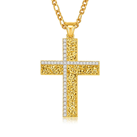 14K Gold  Plated Cross Necklace Simple Religious Jewelry Gift