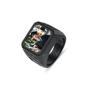 Sterling Silver Personalized Photo High School College Class Ring