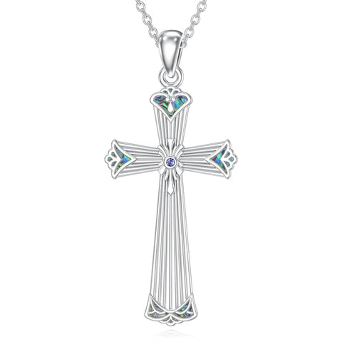 Sterling Silver Turquoise Cross Bear Claw Cowboy Boot Pendant Necklace