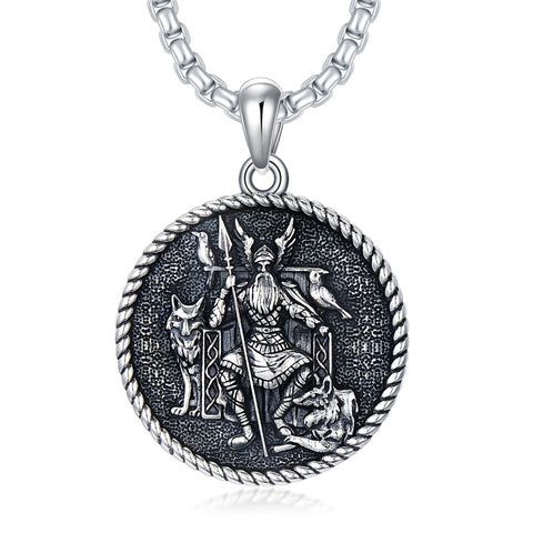 Sterling Silver Amulet Medal Viking Tree of Life Athena Lion Star of David Nefertiti Odin Raphael Pendant Necklace
