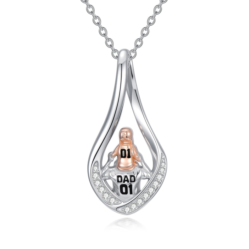 Sterling Silver Tree of Life Father Daughter Sister Pendant Necklace for Women Christmas Gift