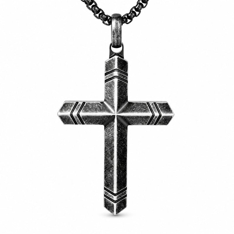 14K Gold Plated Cross Necklace for Men with Adjustable Chain Jewelry Gift for Him