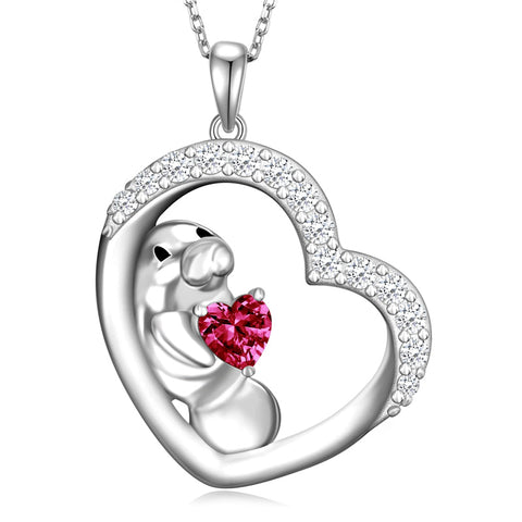 Sterling Silver Manatee Pendant Necklace