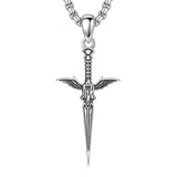 Sterling Silver Medieval Sword Dagger Pendant Necklace