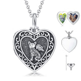 Sterling Silver Personalized Photo & Engraved Cat Urn Necklace for Ashes