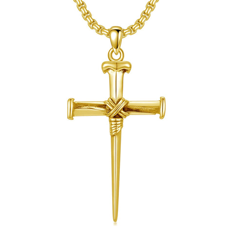 Sterling Silver Crucifix Jesus Pendant Necklace
