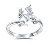 925 Sterling Silver Dragon Rings for Women Cute Open Adjustable  Ring Jewelry,Wrap Thumb Dragon Ring Christmas Gift for Girls