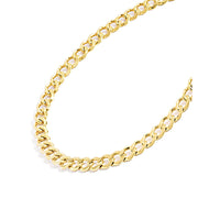 14K Solid Yellow Gold Filled Miami Cuban Curb Link Chain Necklaces for Women and Men with Different Sizes (2.7mm, 3.6mm, 4.5mm, or 5.5mm)