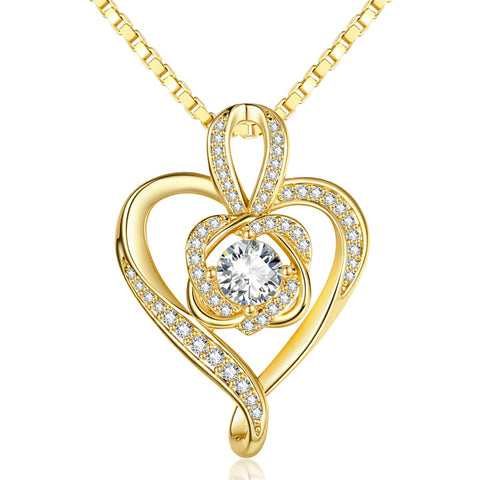 Sterling Silver Round Birthstone Necklace for Women