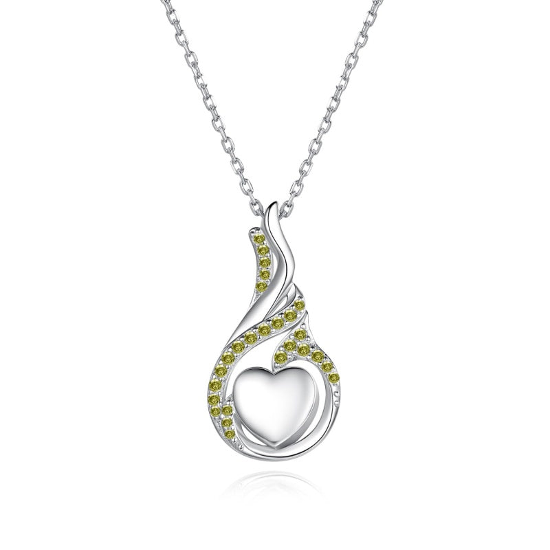 Sterling Silver Heart Shape Tear Dangle Urn Necklace for Ashes
