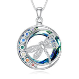 Sterling Silver Crystal Triple Moon Goddess Hamsa Hand Lotus Tree of Life Flower of Life Chakra Pendant Necklace