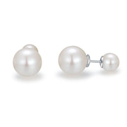 Pearl Earring Silver Double SidedPearl Stud Earrings Gift for Women
