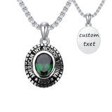 Sterling Silver Oval Personalized  Class Pendant Necklace Graduation Gift