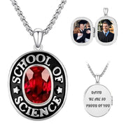 Sterling Silver Personalized Photo High School  College Graduation Necklace