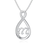 Sterling Silver 111 222 333 444 555 777 888 999 Infinity Angel Number Pendant Necklace