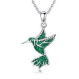 Sterling Silver Dove Hummingbird Red Cardinal Pendant Necklace