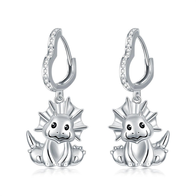 Dinosaur Hoop Earrings 925 Sterling Silver  Jewelry Gifts for Women